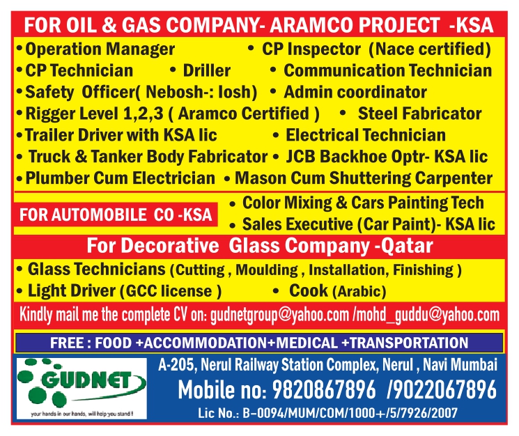 FOR OIL & GAS COMPANY-ARAMCO PROJECT -KSA